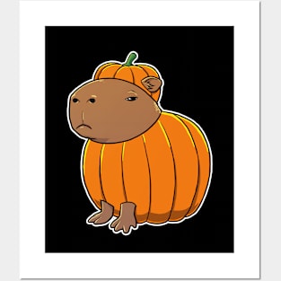 Capybara Pumpkin Costume Posters and Art